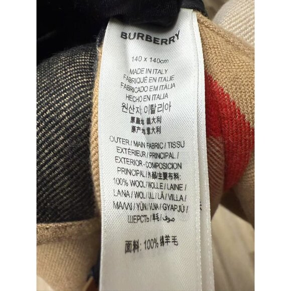 Burberry Women’s Charlotte Reversible Solid Check Wool Cape Camel 4029406 - Picture 7 of 10